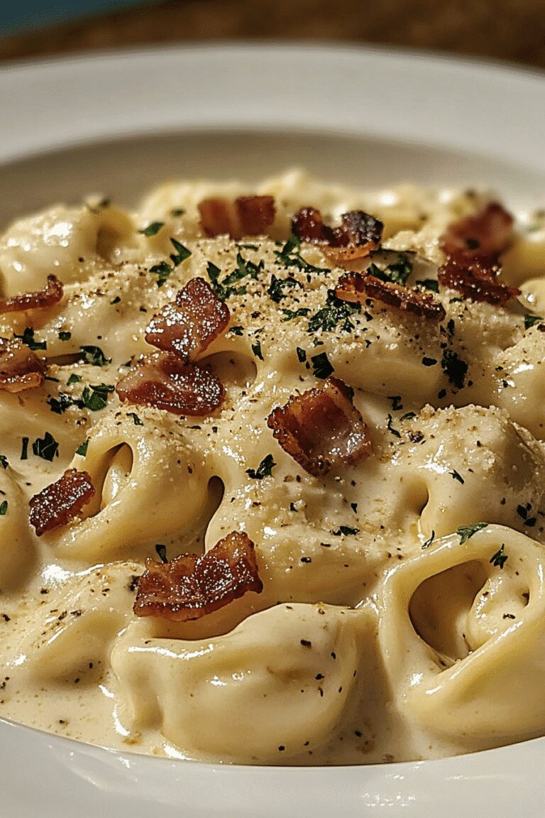 Bacon Tortellini Alfredo
