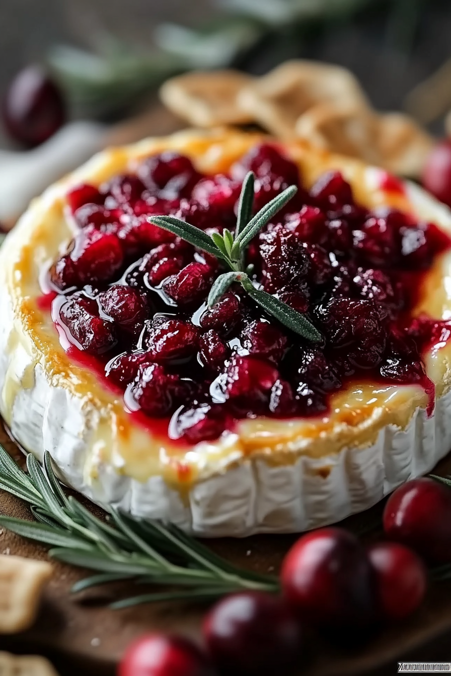 Christmas Baked Cranberry Brie