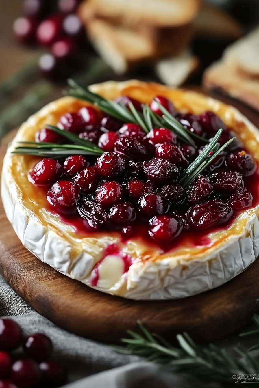 Christmas Baked Cranberry Brie