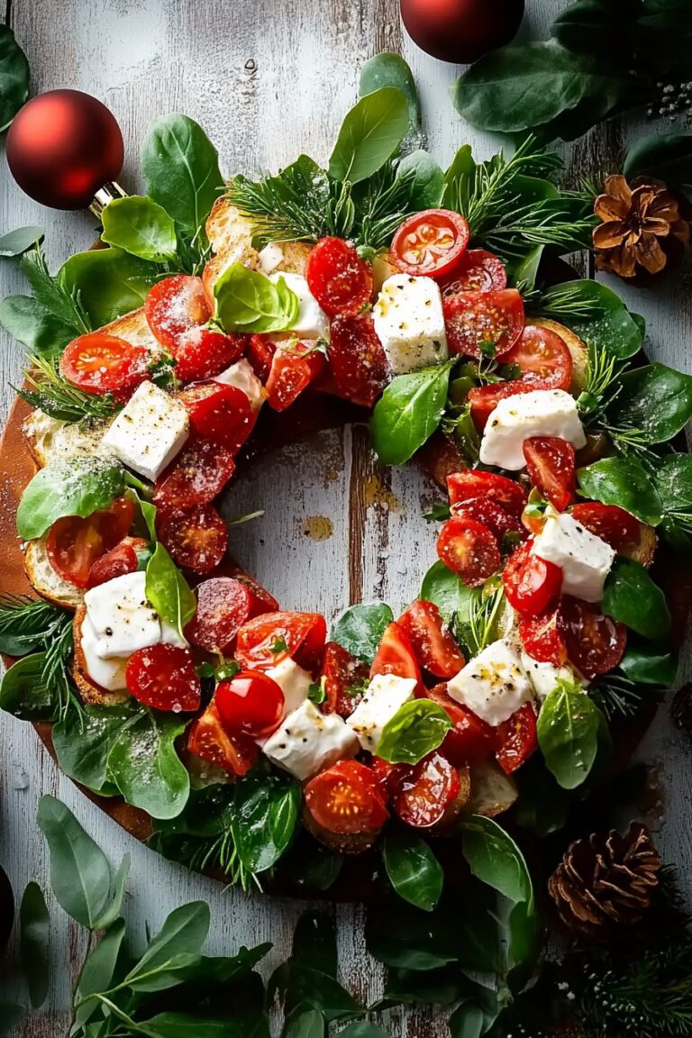 Christmas Bruschetta Wreath
