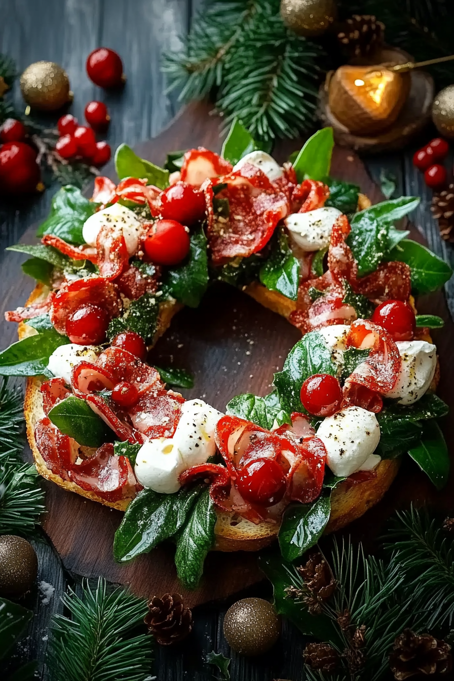 Christmas Bruschetta Wreath