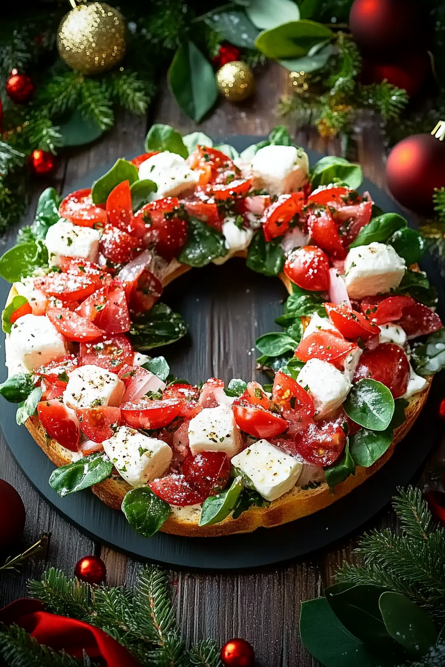 Christmas Bruschetta Wreath