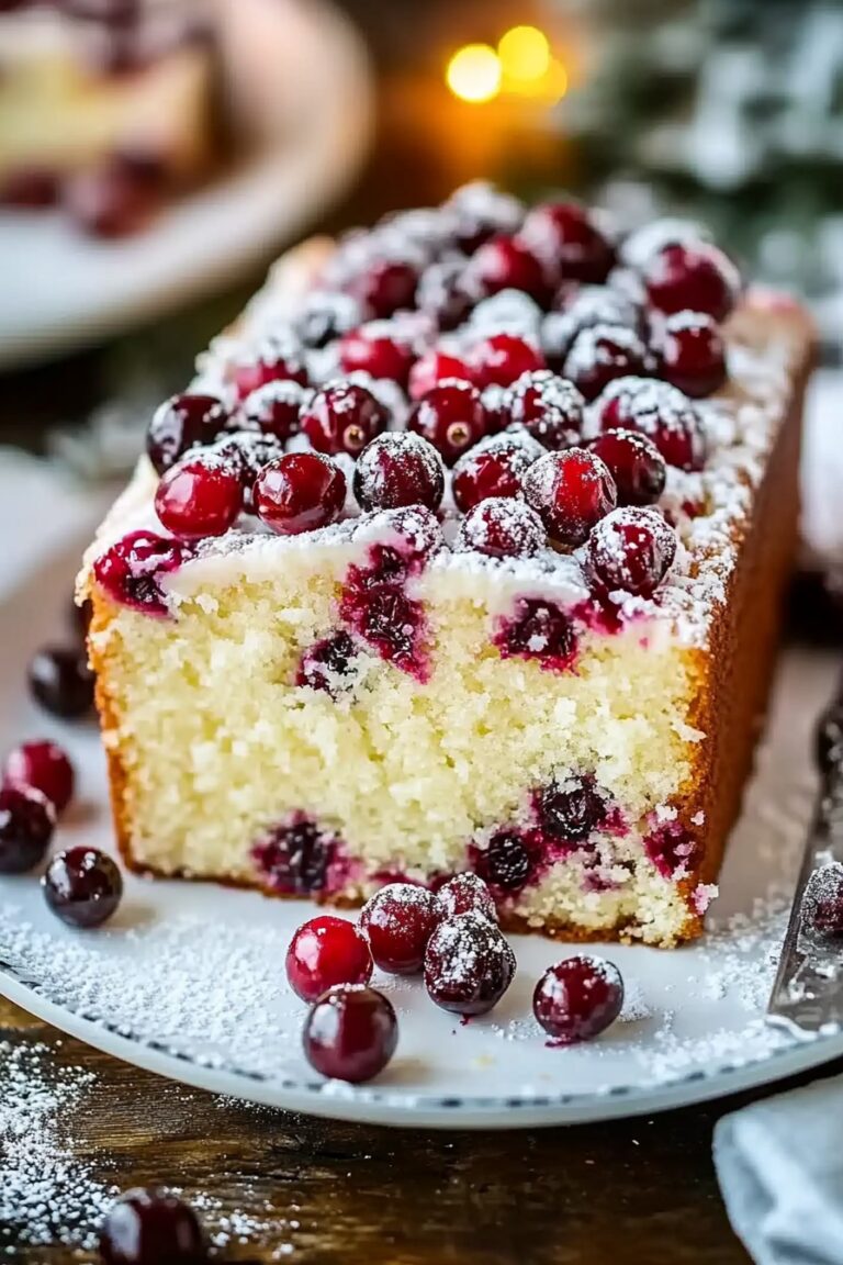 Christmas Cranberry Pound Cake