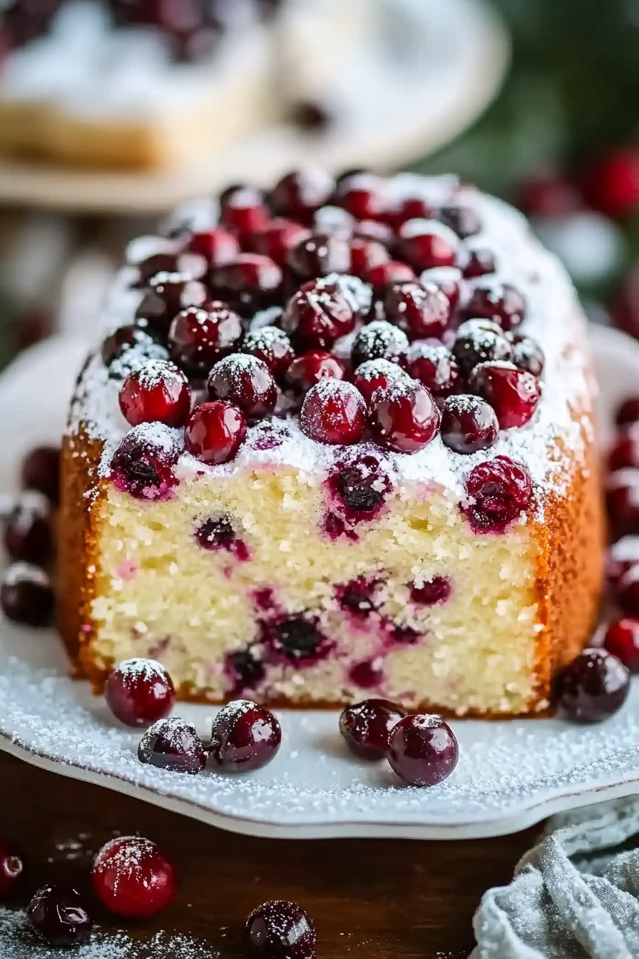 Christmas Cranberry Pound Cake