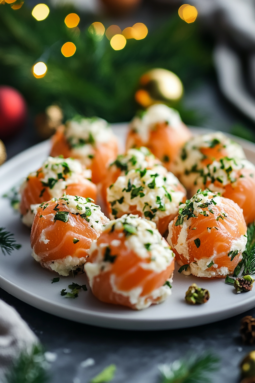 Christmas Salmon Cheese Balls