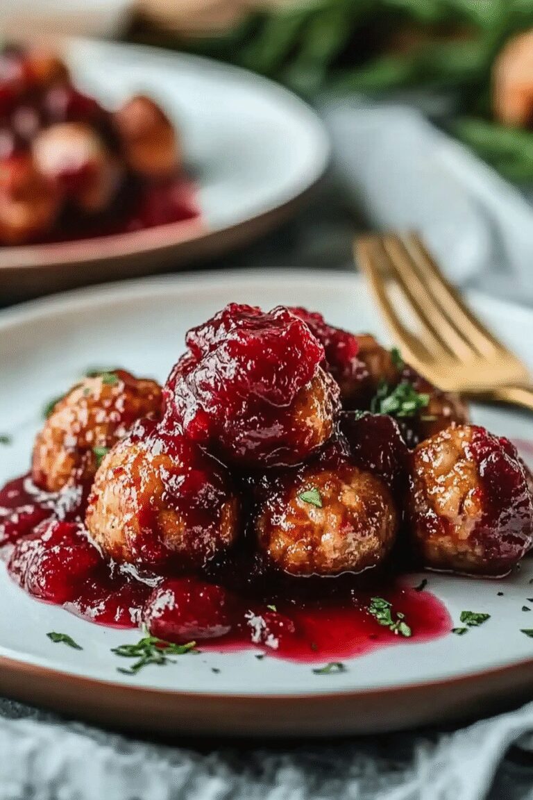 Cranberry Sauce Meatballs