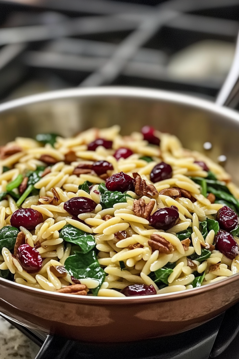 Cranberry and Spinach Orzo