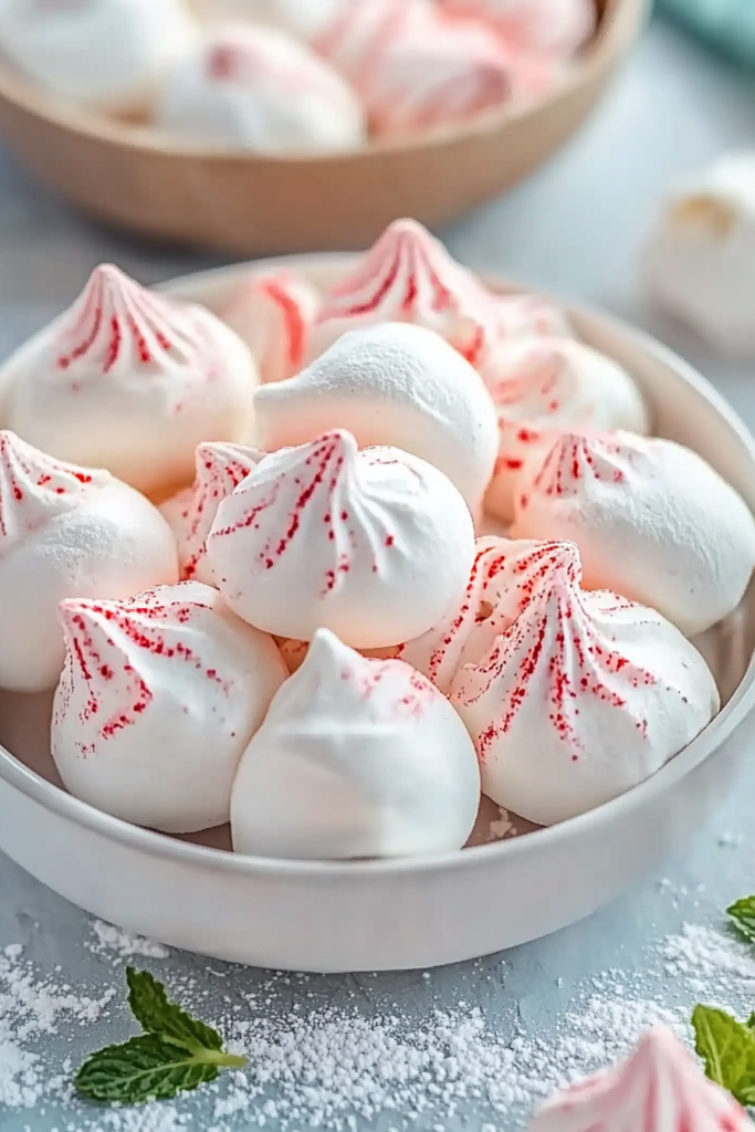 Peppermint Meringues