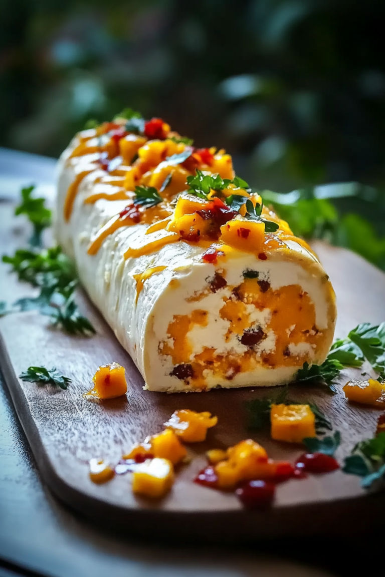Spicy Mango Chutney Cheese Log