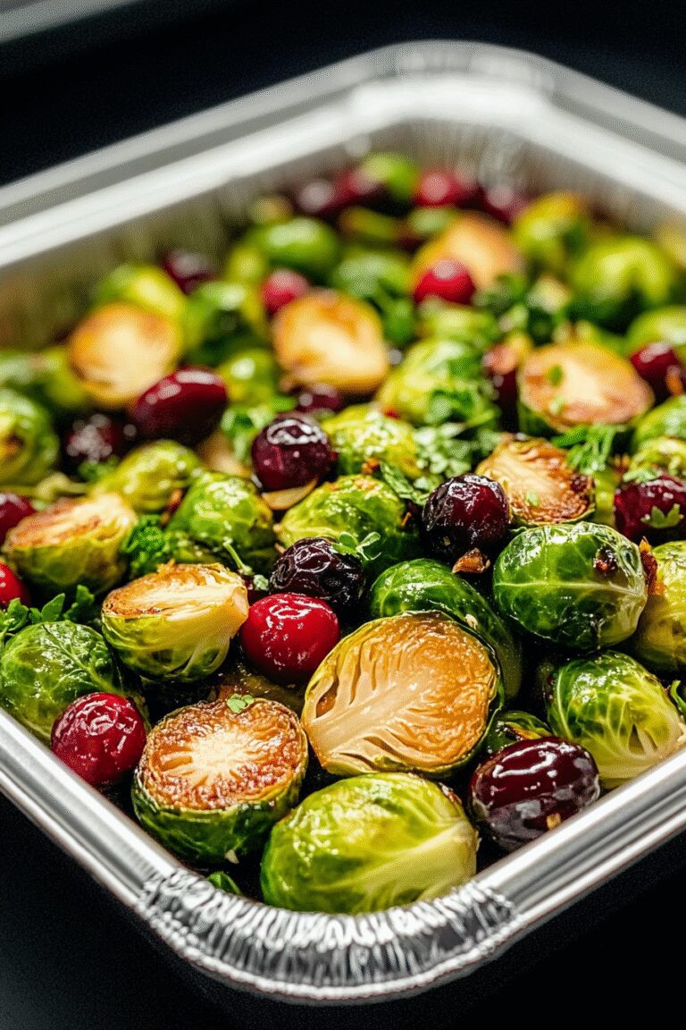 Sweet and Tangy Brussels Sprouts with Cranberry Orange Glaze