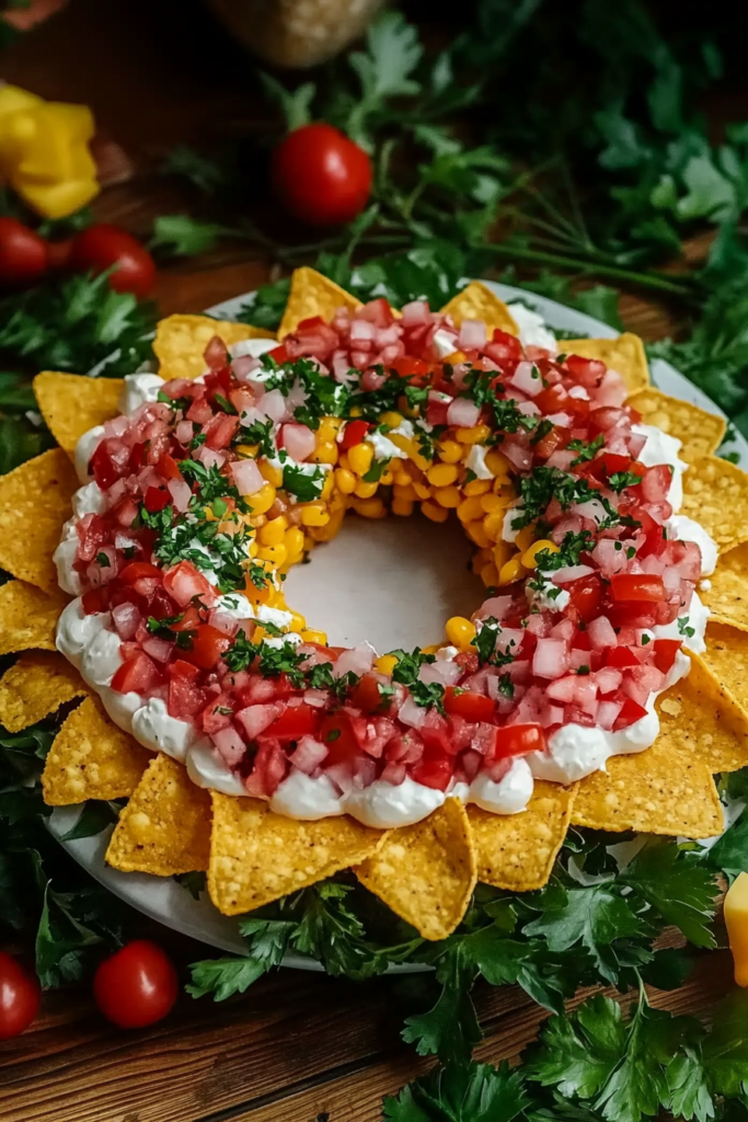 Taco Cheese Ball Wreath
