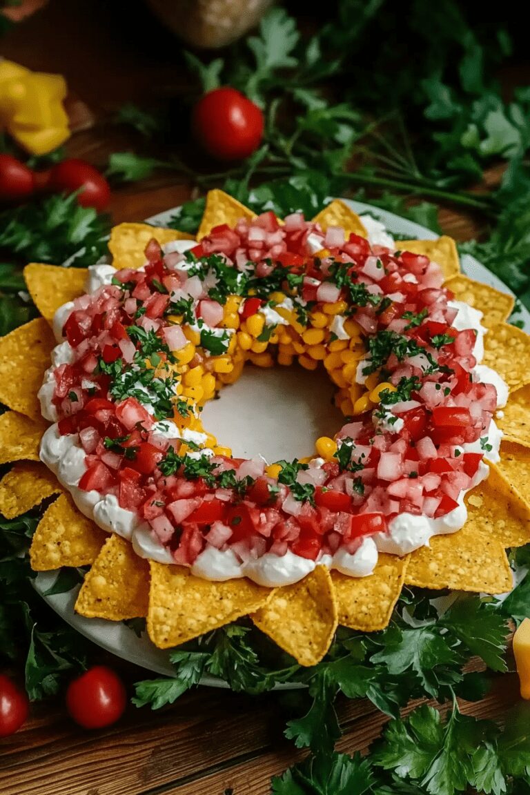 Taco Cheese Ball Wreath