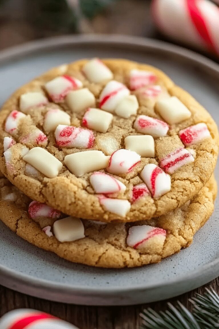 White Chocolate Candy Cane Cookies