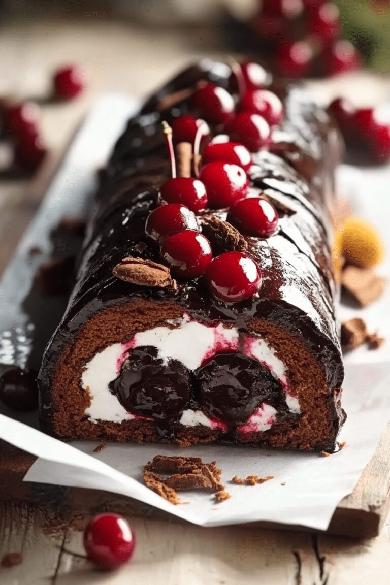 chocolate cherry and brandy yule log a festive marvel