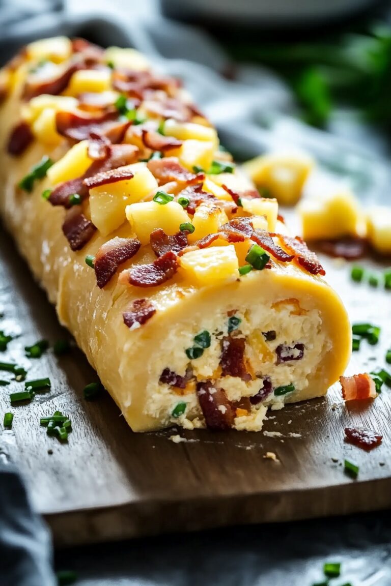 pineapple bacon cheese log