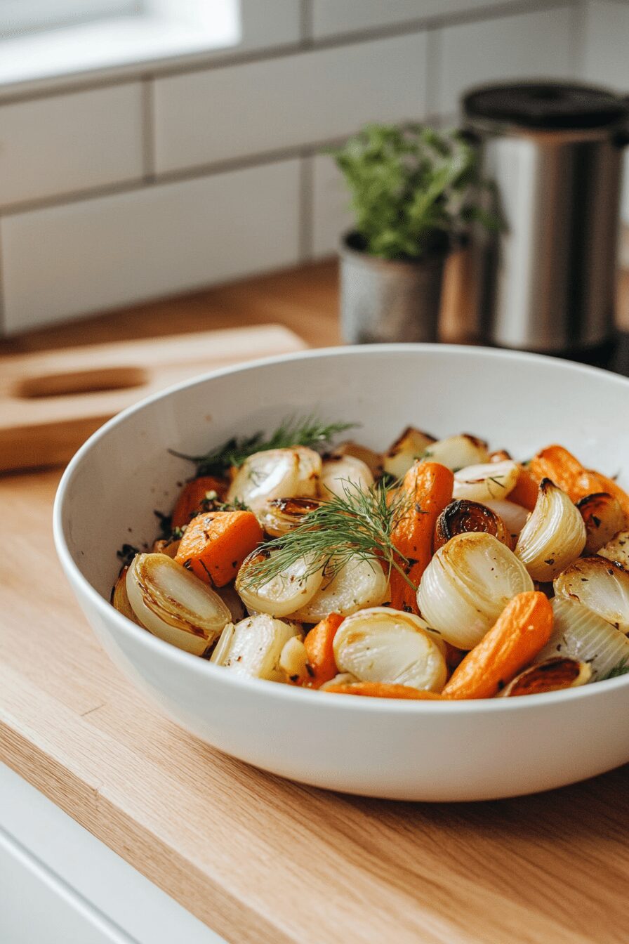 balsamic roasted fennel and carrots