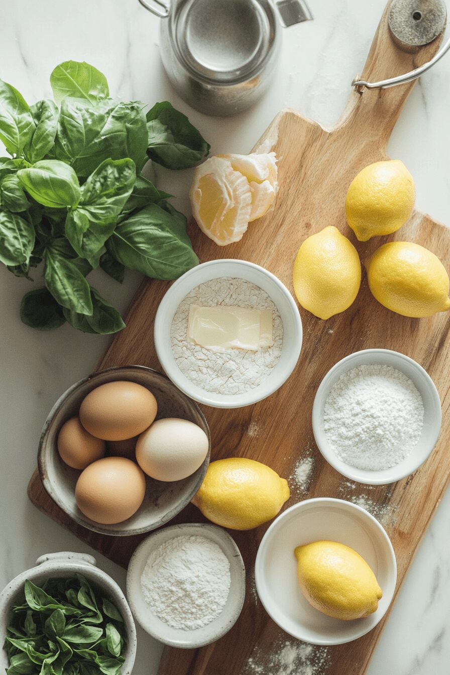 basil sugar pound cakes