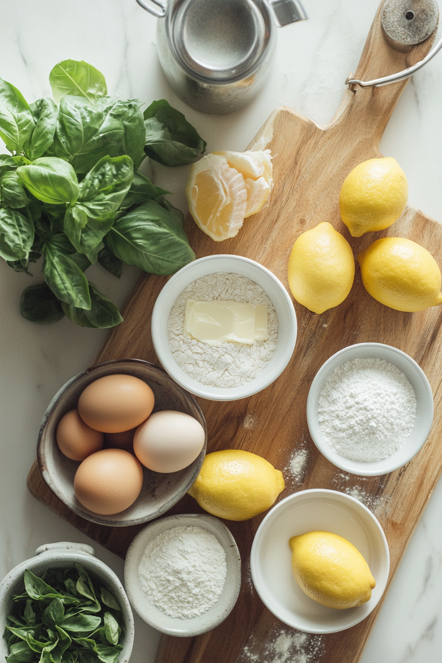 basil sugar pound cakes