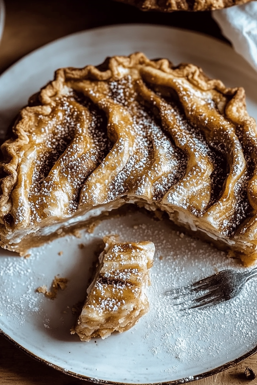 chai spiced ruffled milk pie