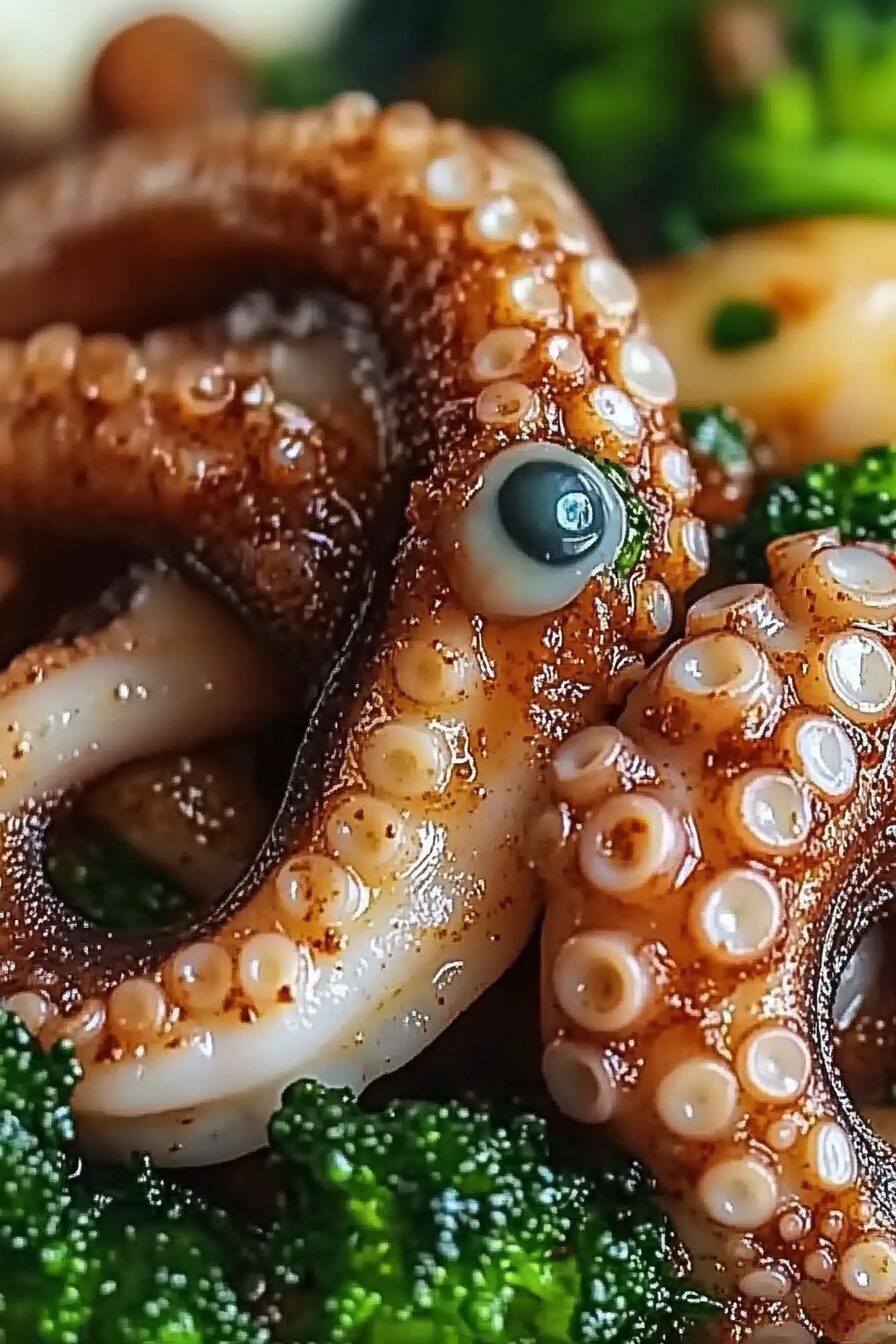 citrus spiced baby octopus