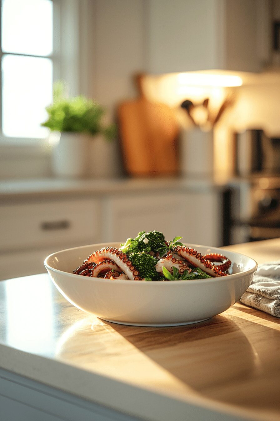 citrus spiced baby octopus