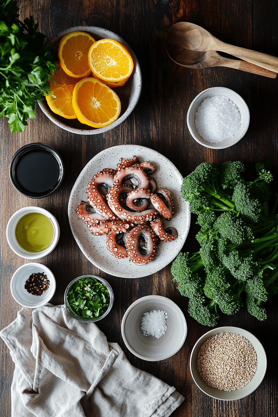citrus spiced baby octopus