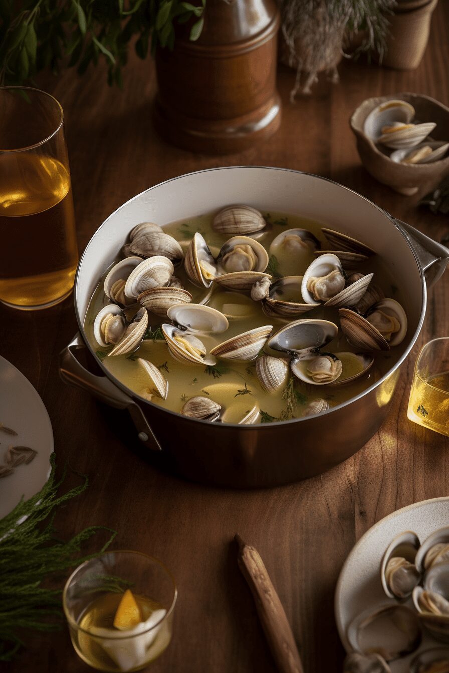 clams in fennel broth