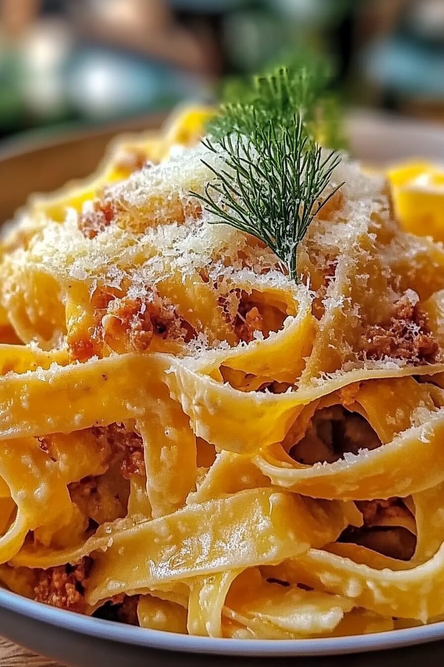 creamy calabrian chili pappardelle