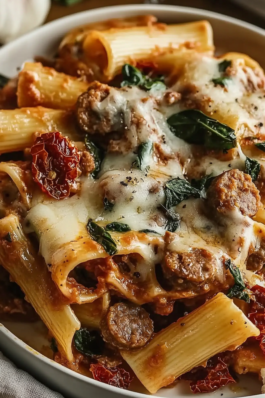 creamy italian sausage sun dried tomato pasta