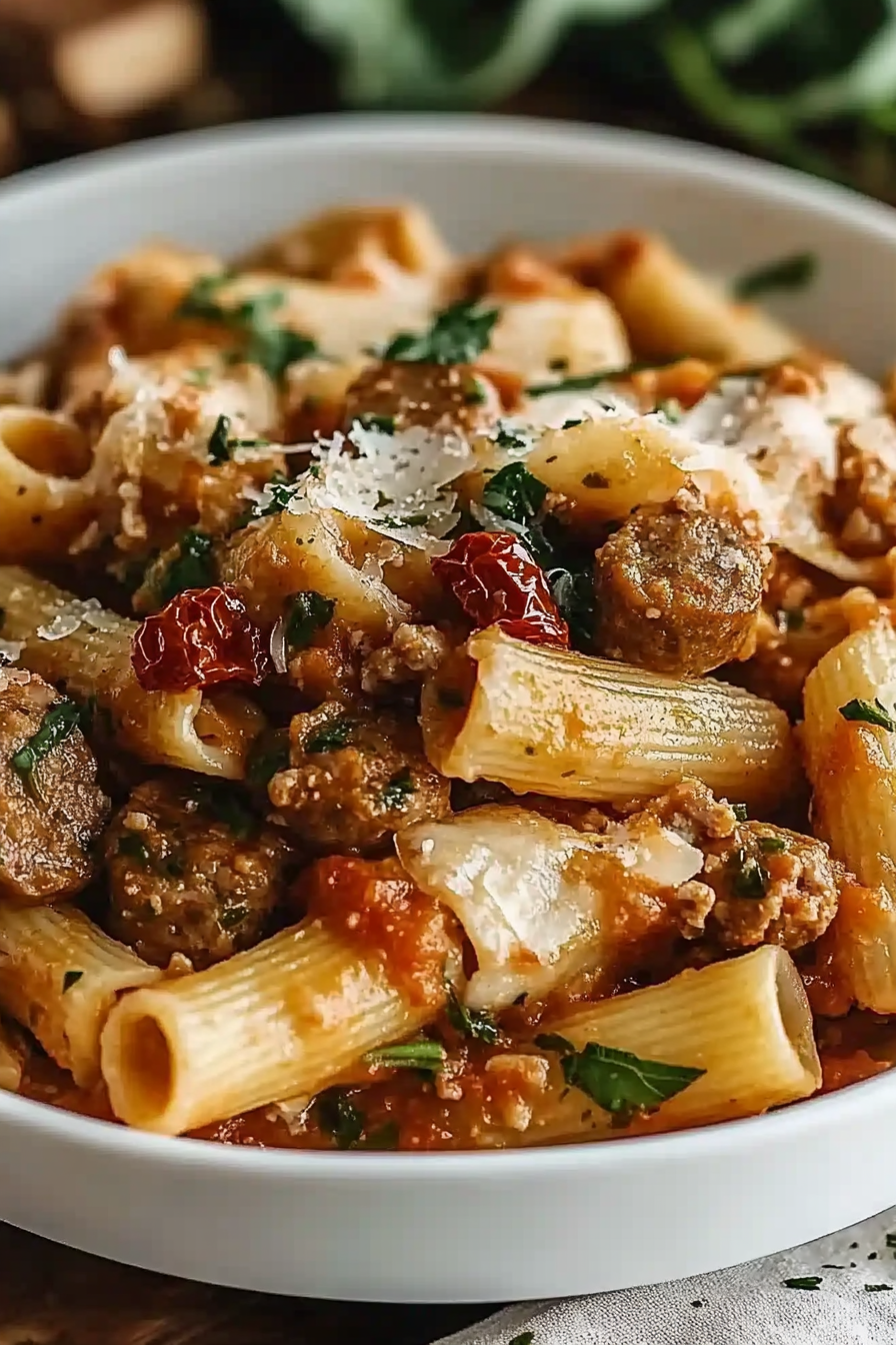 creamy italian sausage sun dried tomato pasta