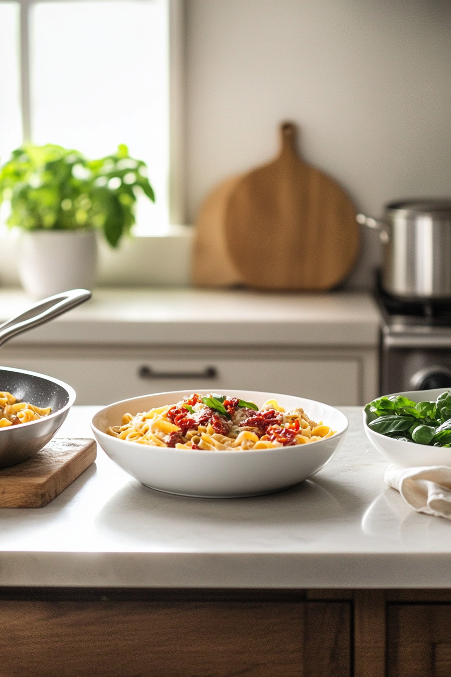 creamy italian sausage sun dried tomato pasta