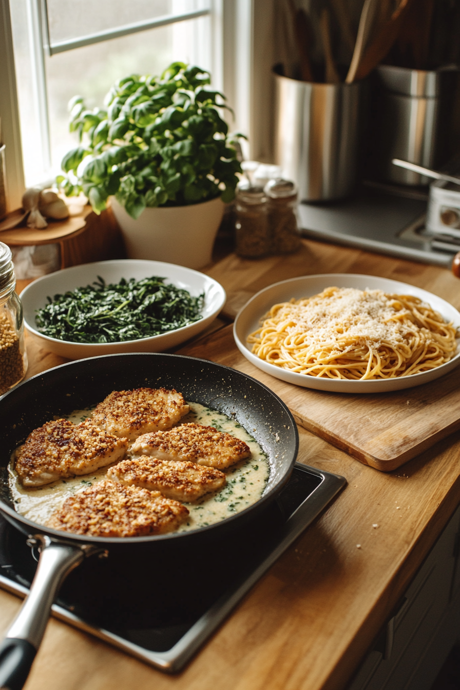 creamy parmesan chicken pasta
