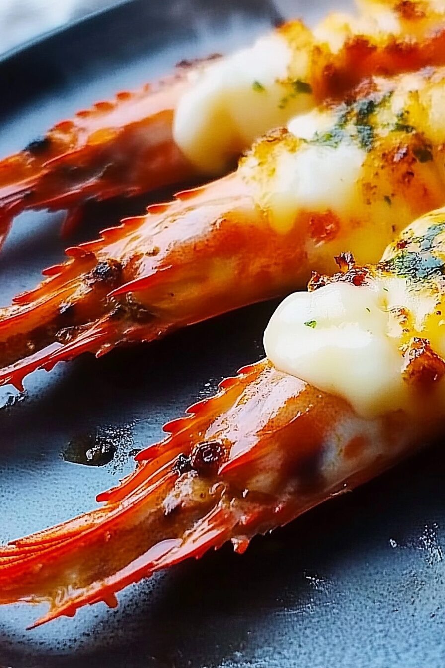 garlic confit butter bbq butterflied prawns