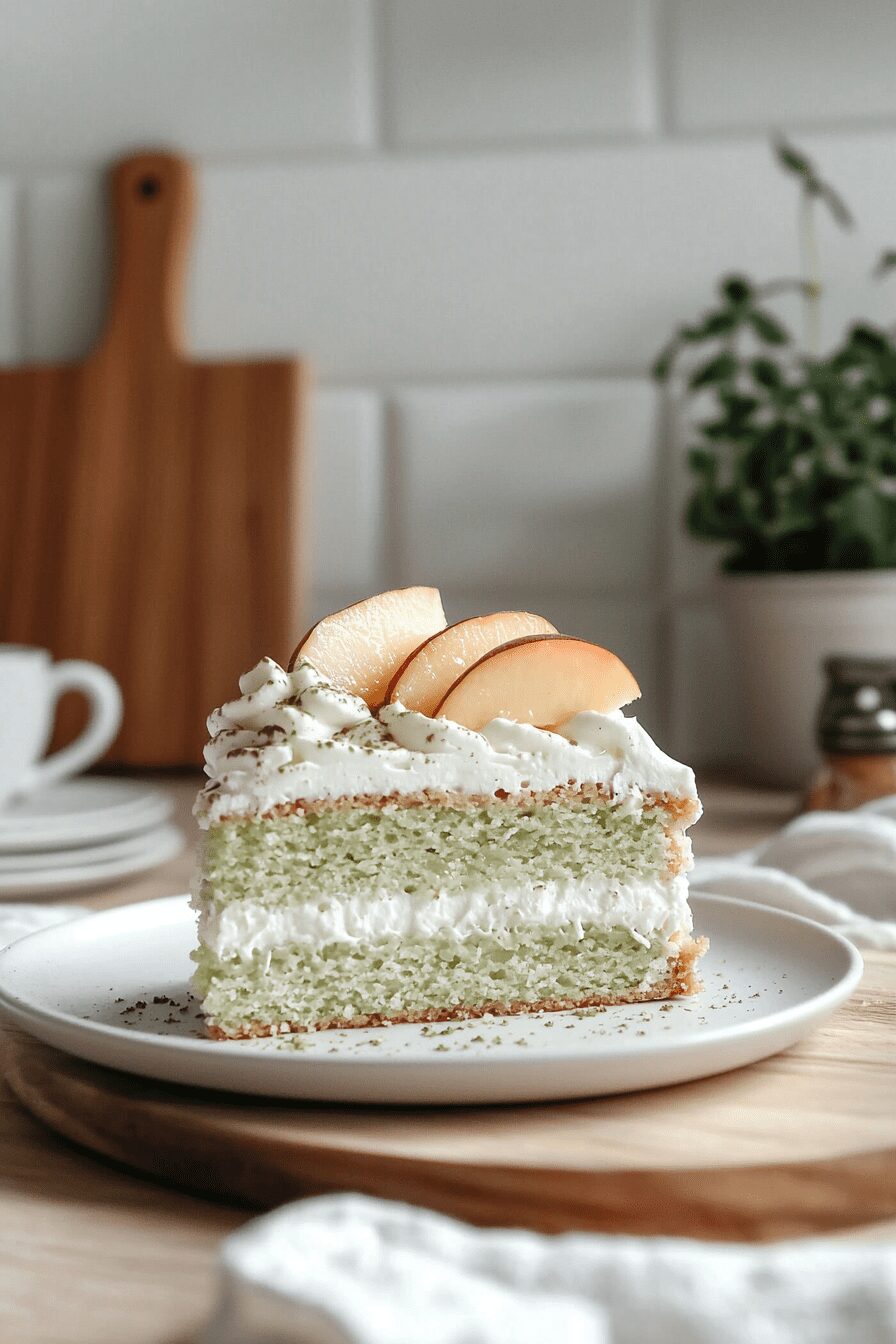 genmaicha coconut milk cake