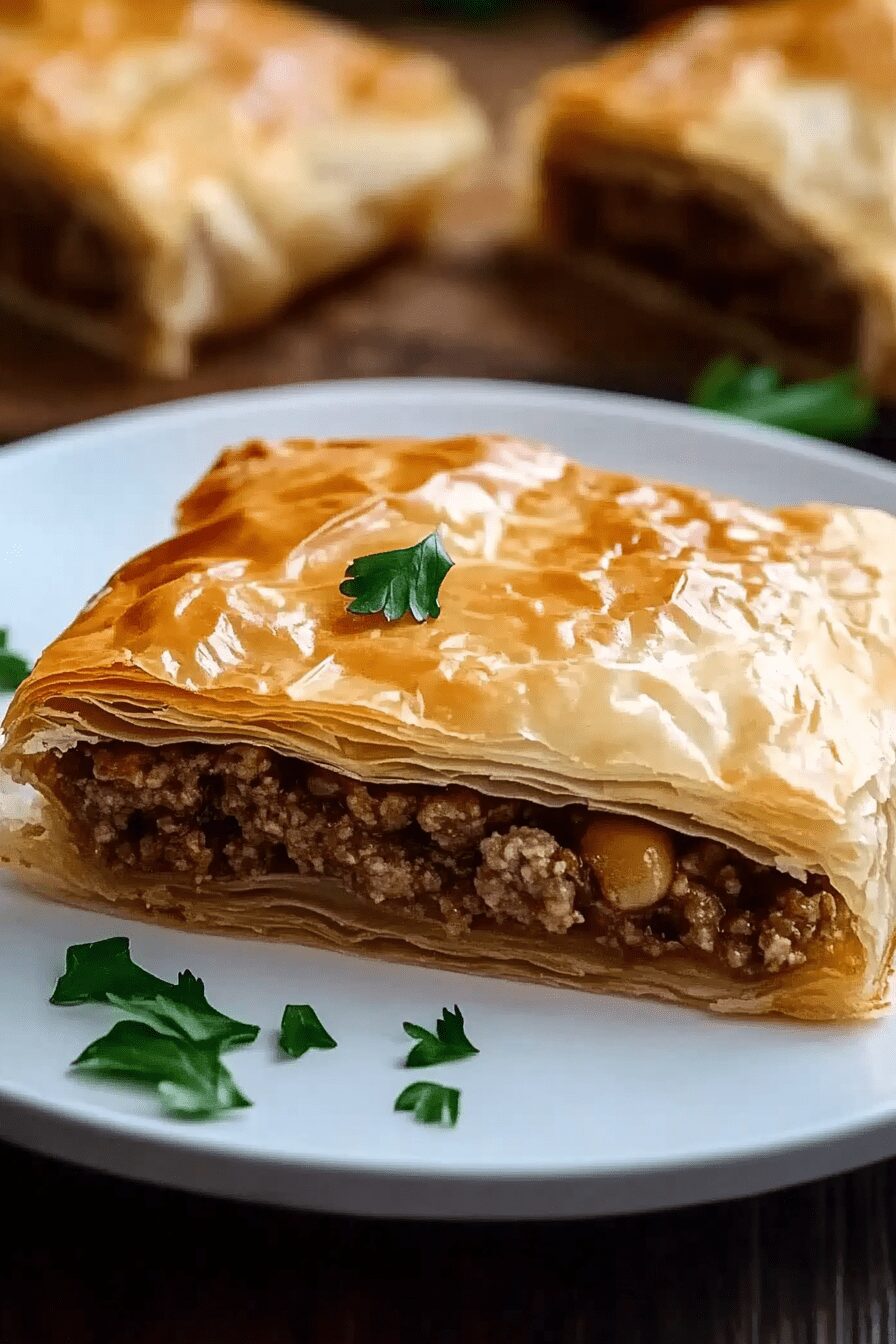 greek phyllo meat pie
