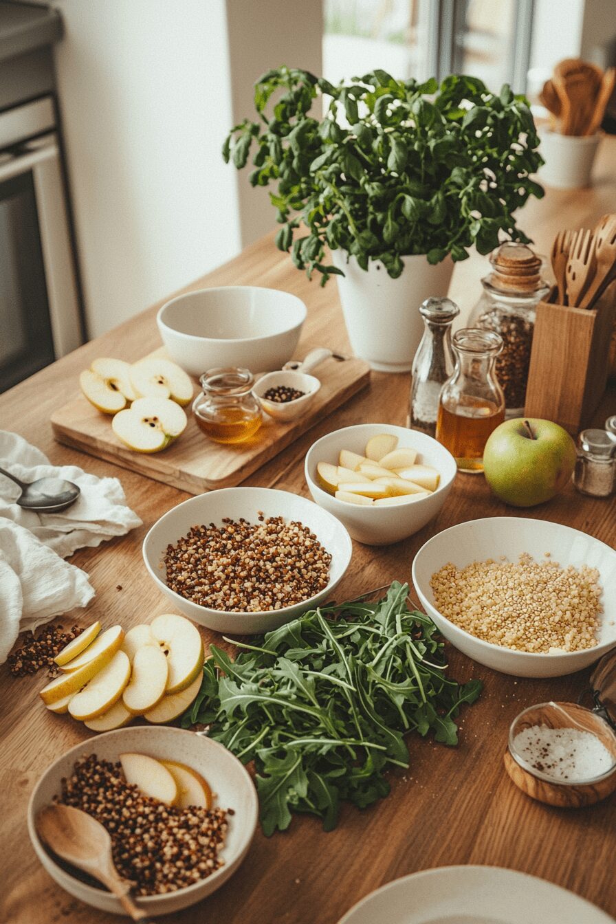 honey mustard quinoa apple salad
