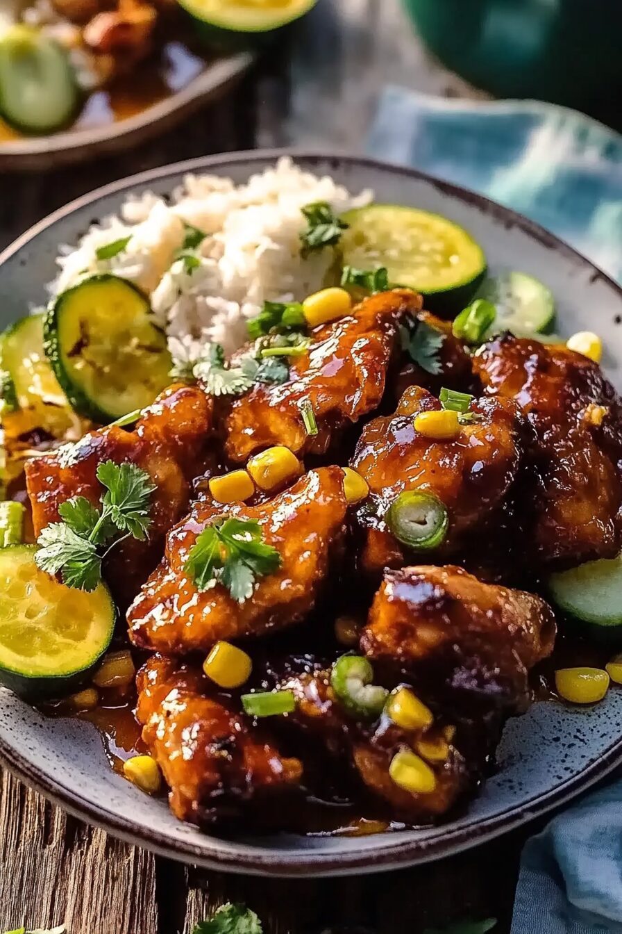 hot honey garlic chicken