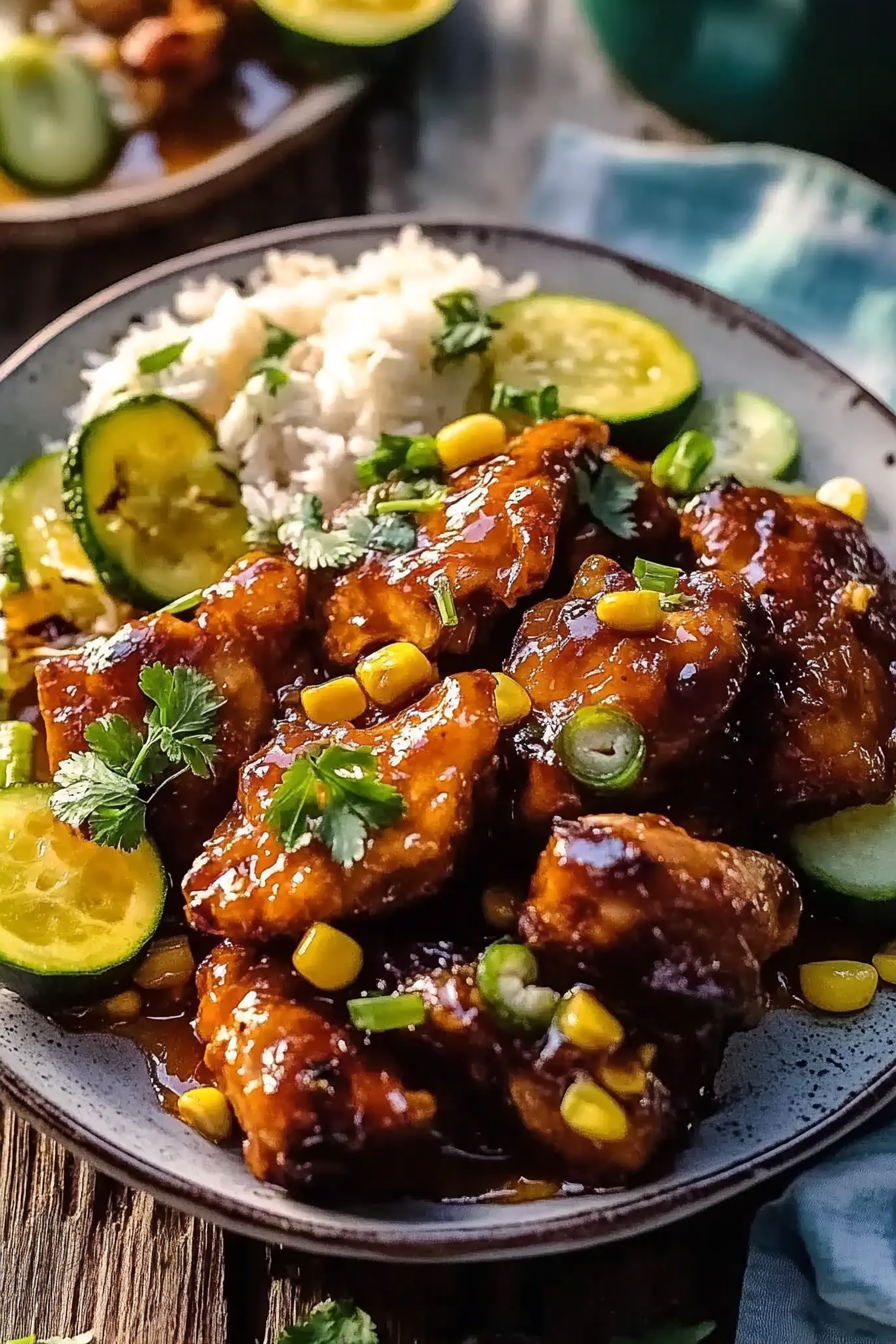 hot honey garlic chicken