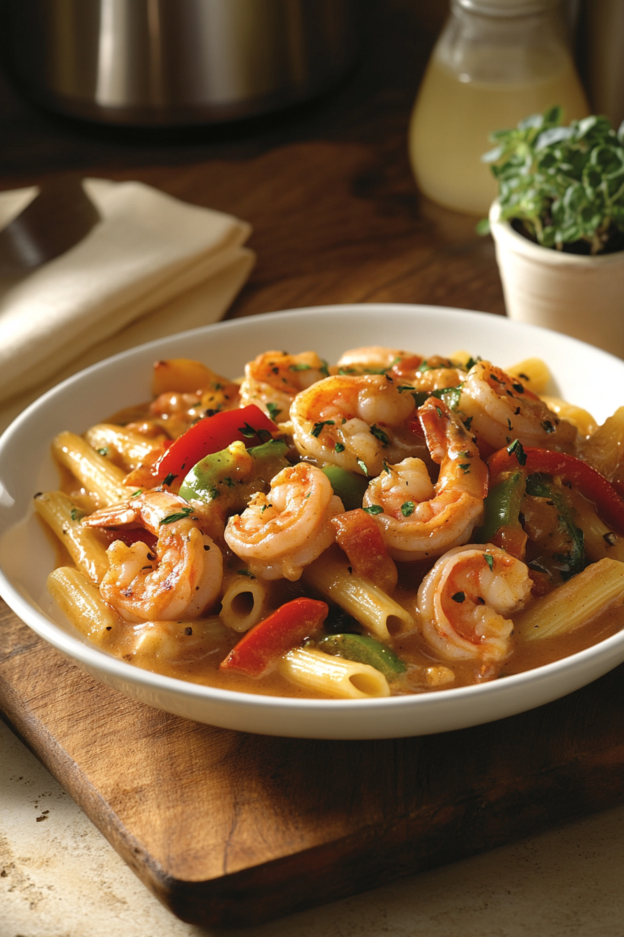 jamaican shrimp rasta pasta