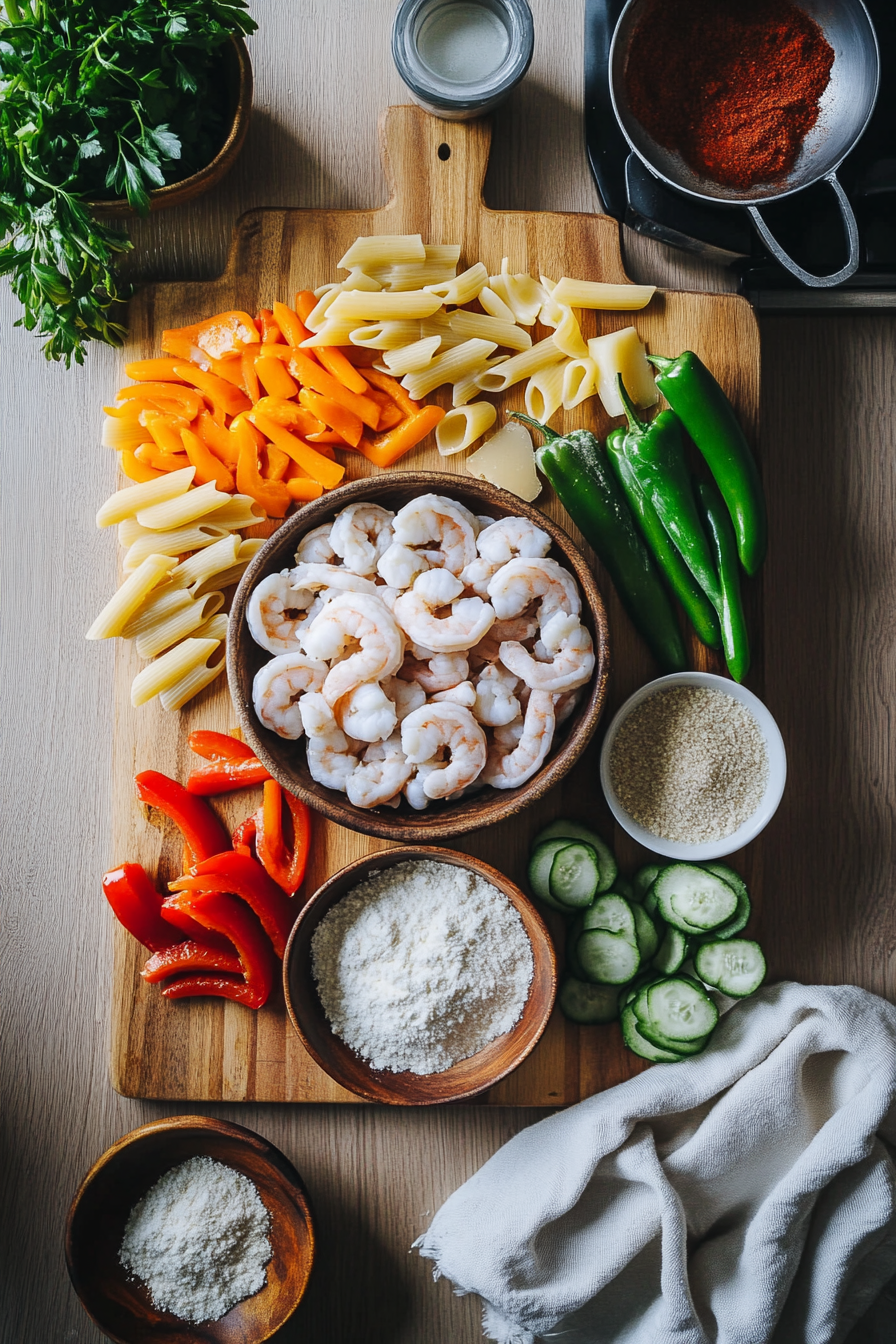 jamaican shrimp rasta pasta
