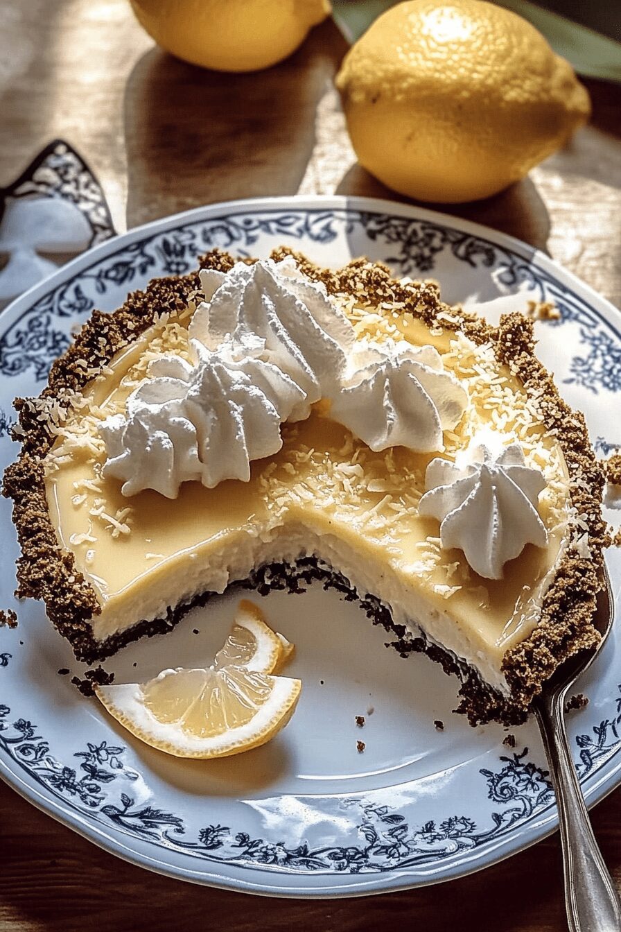 lemon sugar coconut cream pie