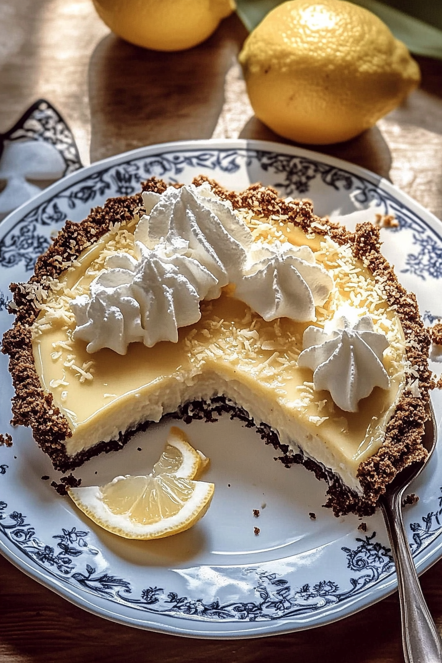 lemon sugar coconut cream pie