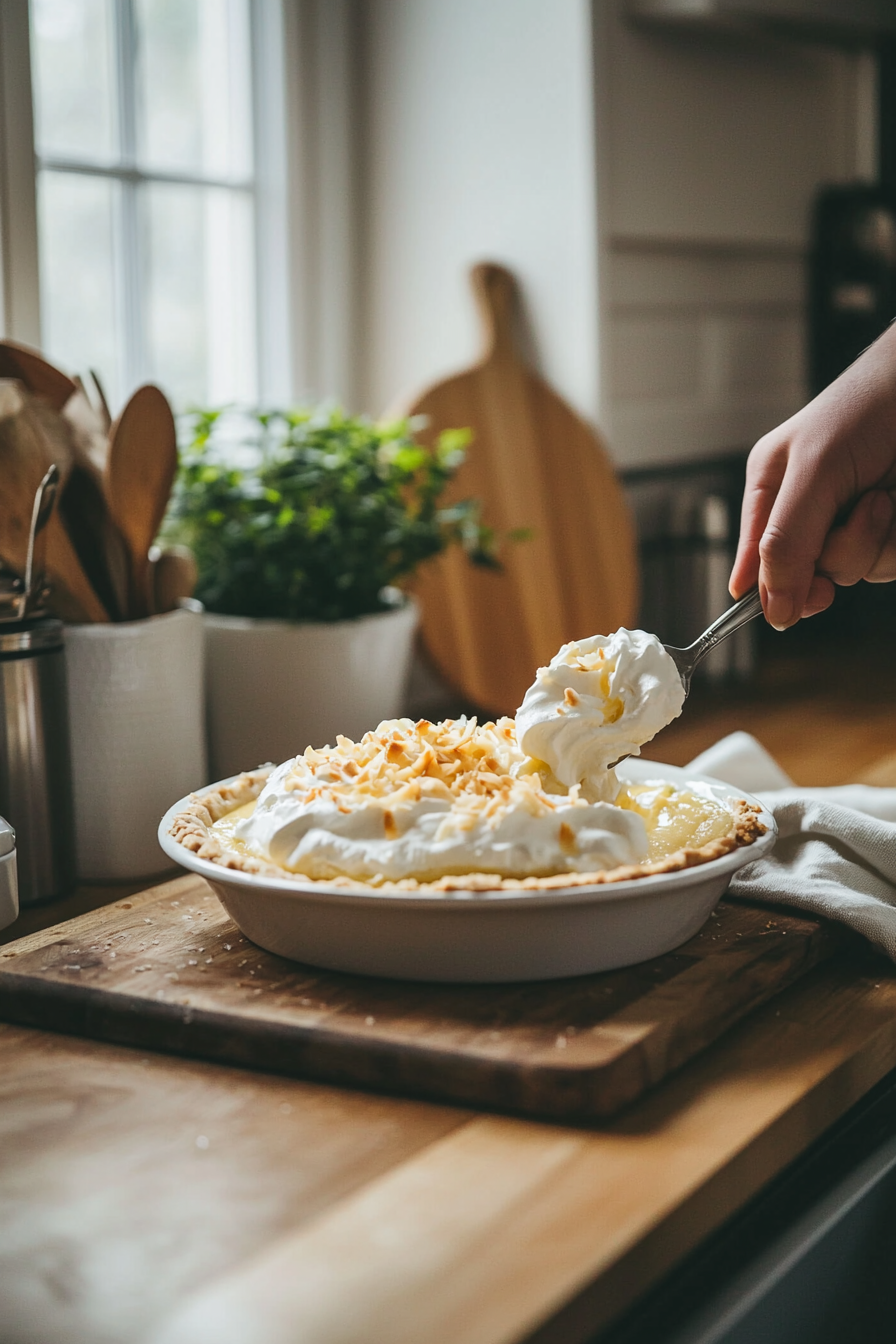 lemon sugar coconut cream pie