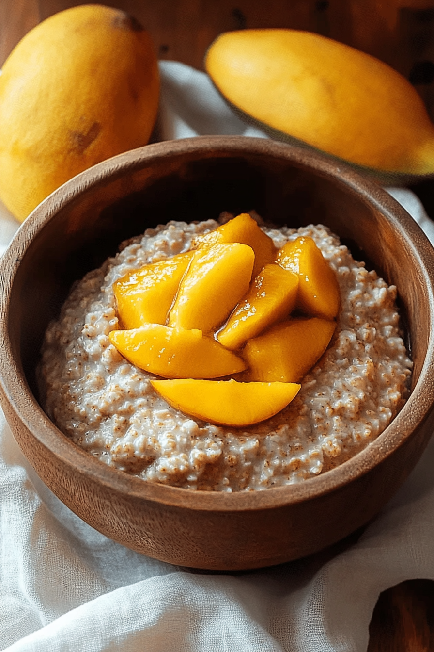 mango sticky oatmeal