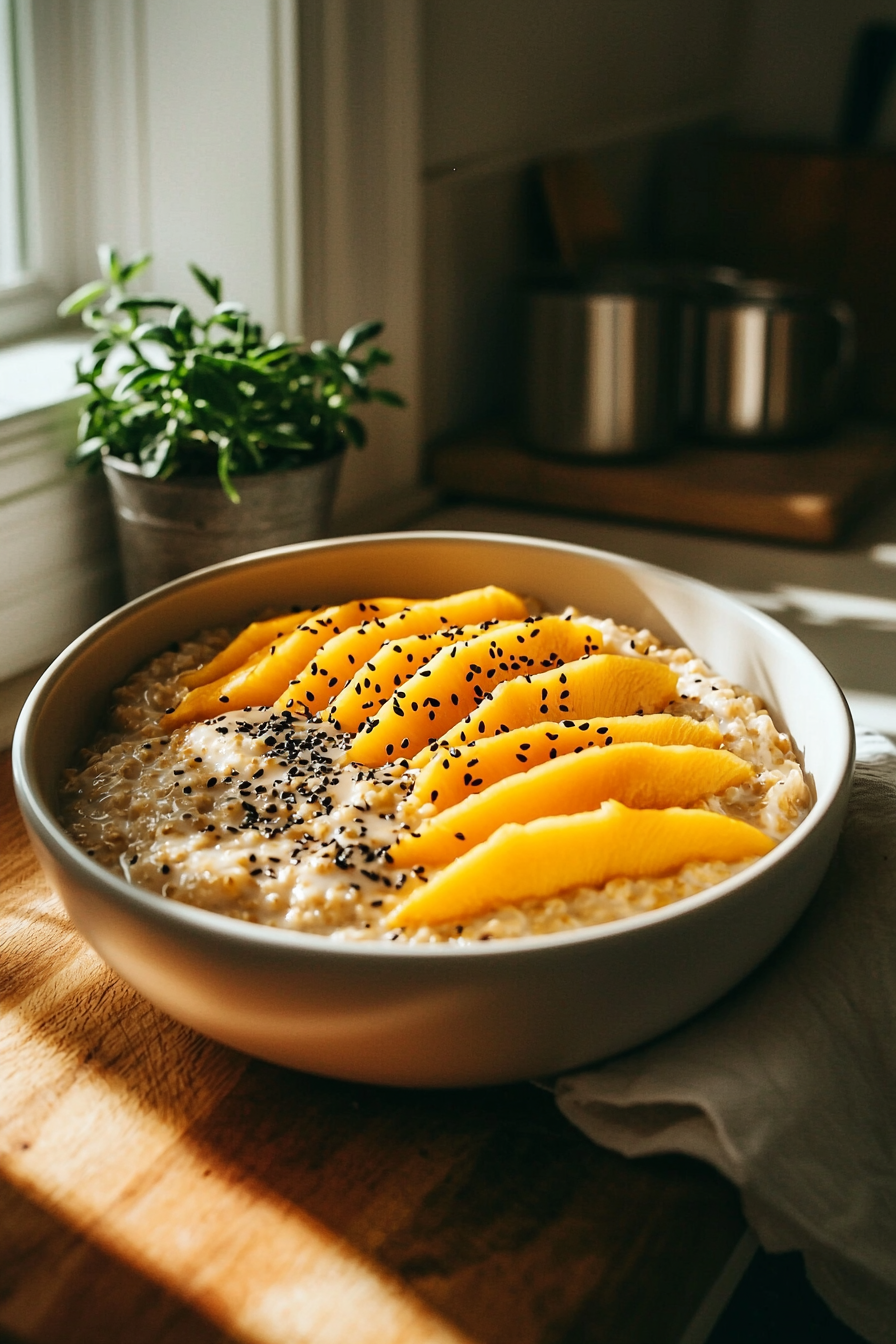 mango sticky oatmeal
