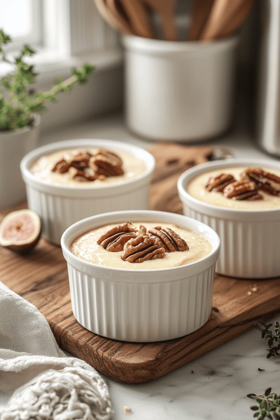 maple fig and pecan self saucing pudding