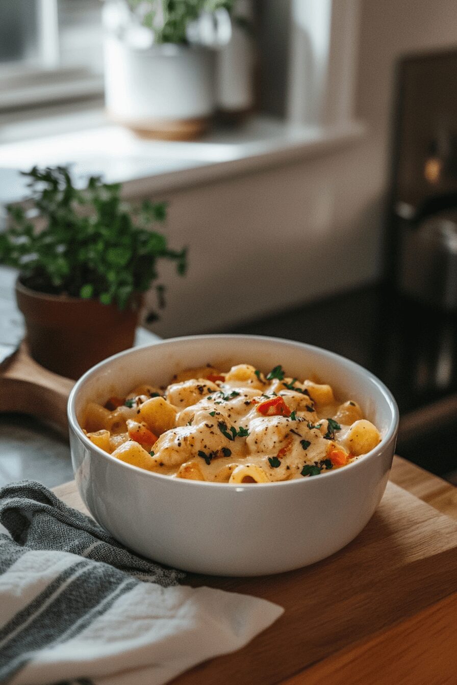 one pot cheesy chicken pasta