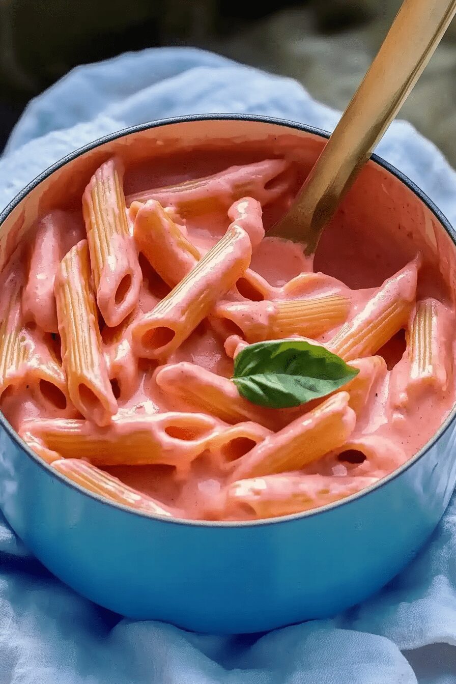 one pot rigatoni pink sauce
