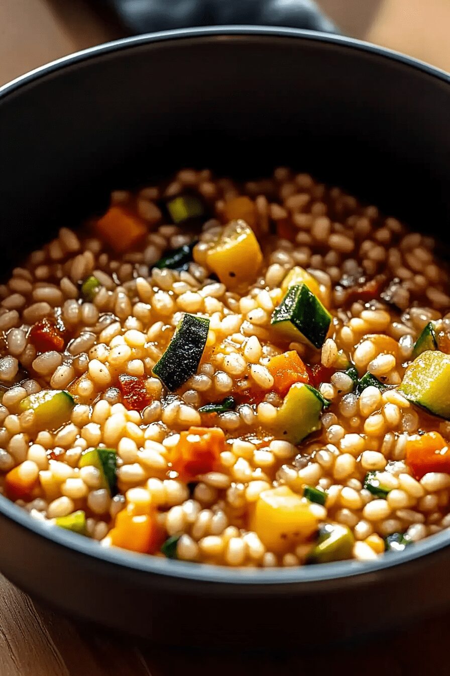 pearl barley vegetable risotto