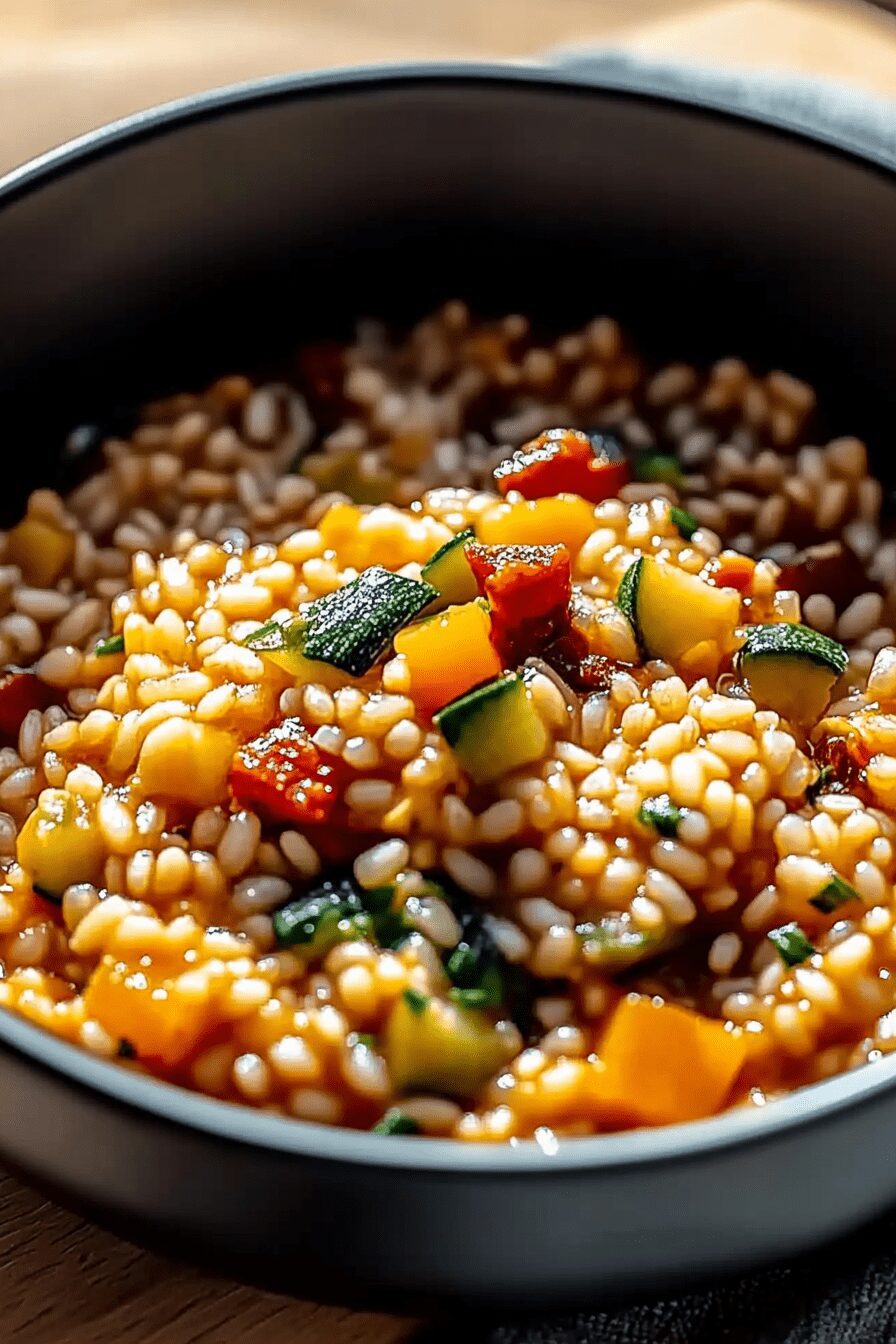 pearl barley vegetable risotto